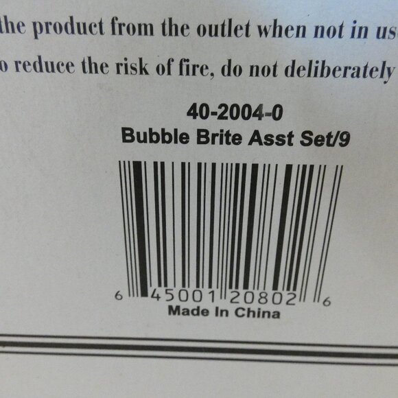 Christmas Tree Bubble Lights Bubble-Brite Vintage String and Original Box - Picture 7 of 12